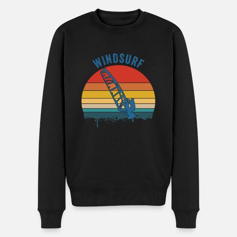 Windsurfen Windsurfen - Männer Premium Bio Pullover - Schwarz