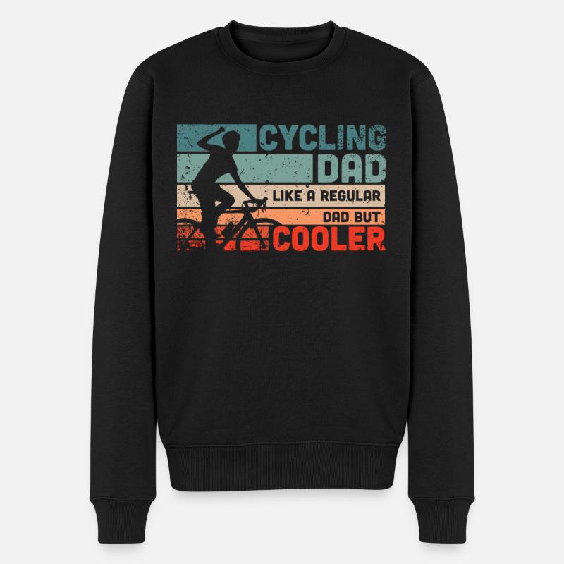 Cycling Dad | cooles Papa Radfahrer Fahrradfahrer - Männer Premium Bio Pullover - Schwarz
