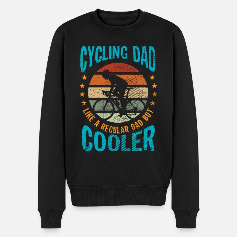 Cycling Dad | cooles Papa Radfahrer Fahrradfahrer - Männer Premium Bio Pullover - Schwarz
