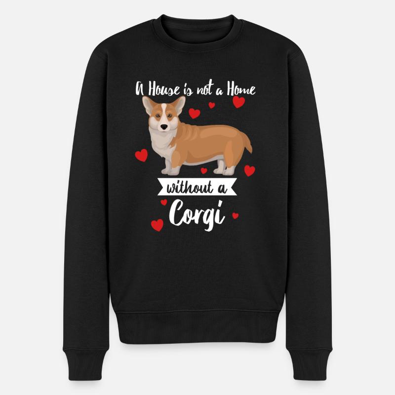 Corgi Dog Une maison n’est pas une maison sans Corgi - Pull Premium bio Homme - noir