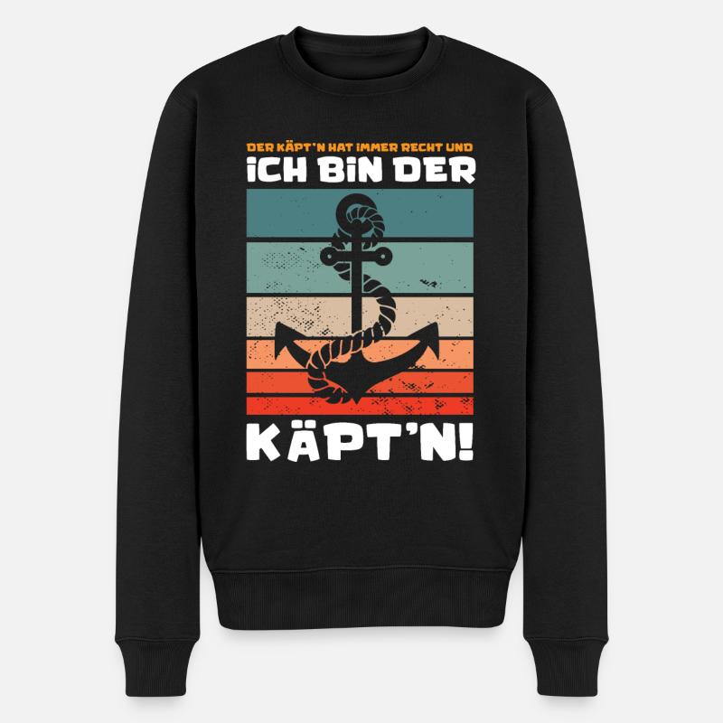 Le capitaine a toujours raison, je suis le capitaine Seg - Pull Premium bio Homme - noir