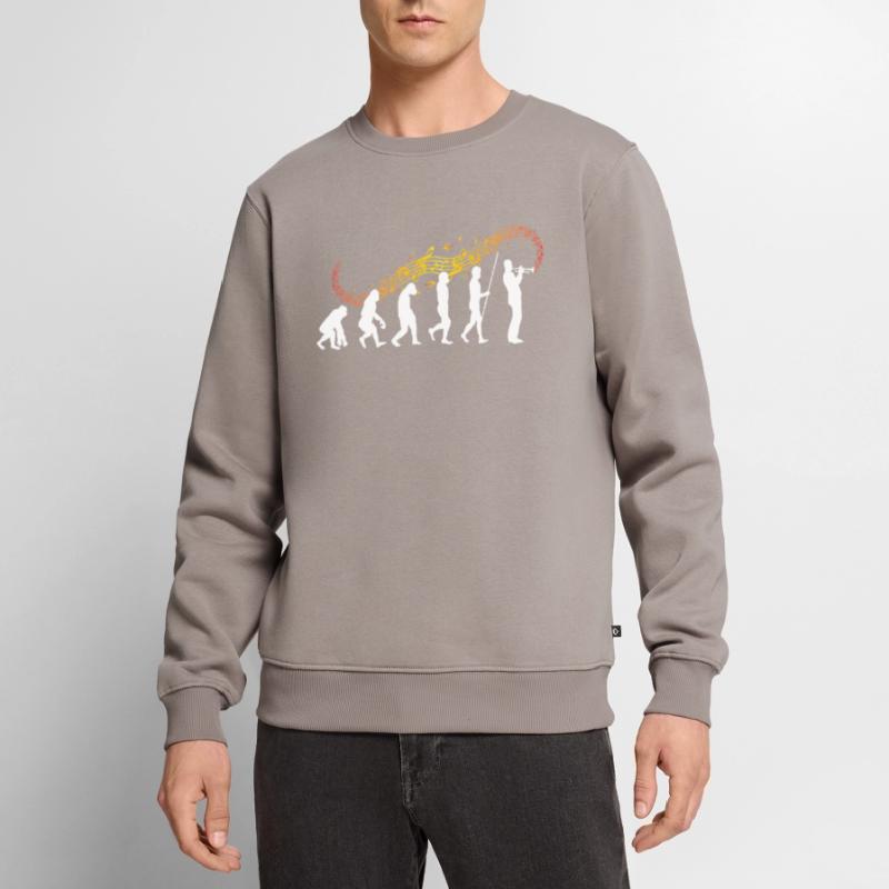 Evolution Trompete | Trompeter cooles Geschenk Männer Premium Bio Pullover