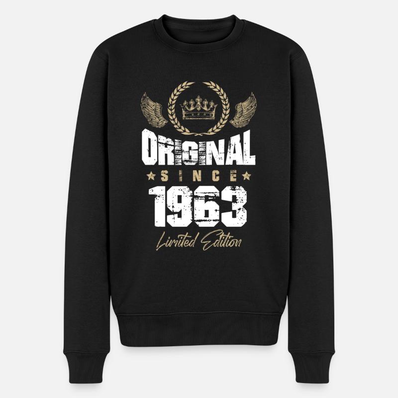 1963 limited edition - Männer Premium Bio Pullover - Schwarz