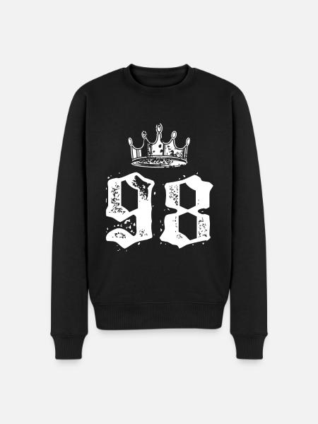 98 Number crown - Men's Premium Organic Jumper - black