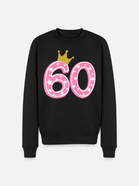 60 Krone 60° compleanno 60 anni - Maglione ecologico premium da uomo - nero