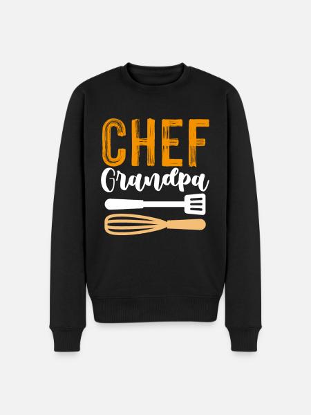chef chef grandfather - Men's Premium Organic Jumper - black