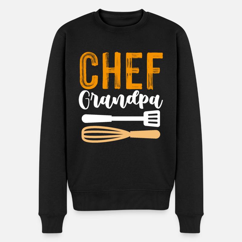 chef chef grand-père - Pull Premium bio Homme - noir