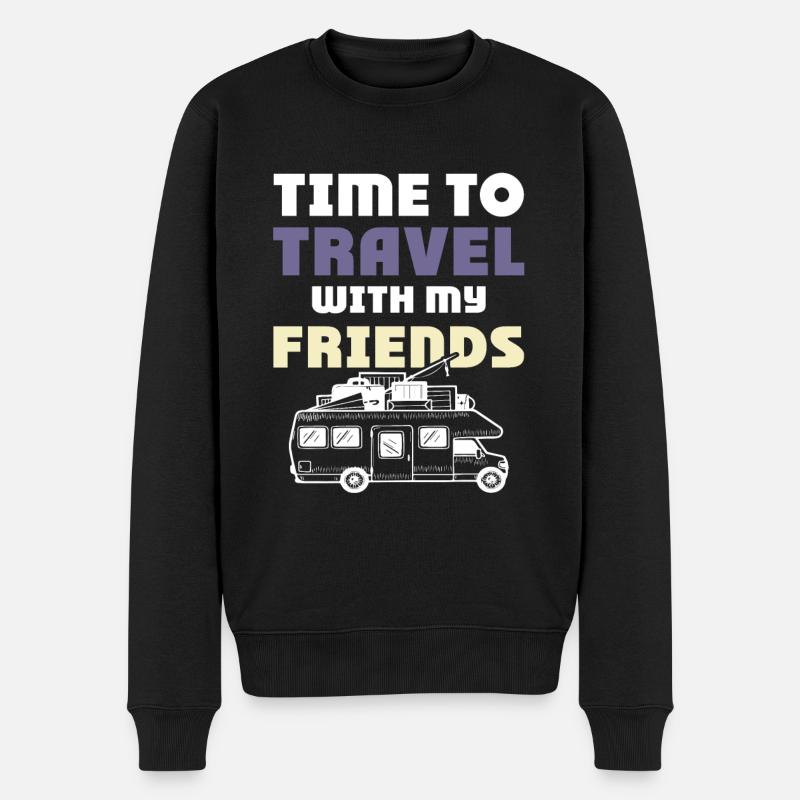 Voyagez avec des amis - Pull Premium bio Homme - noir
