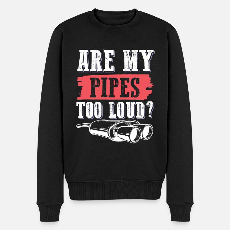 pipes moto - Pull Premium bio Homme - noir