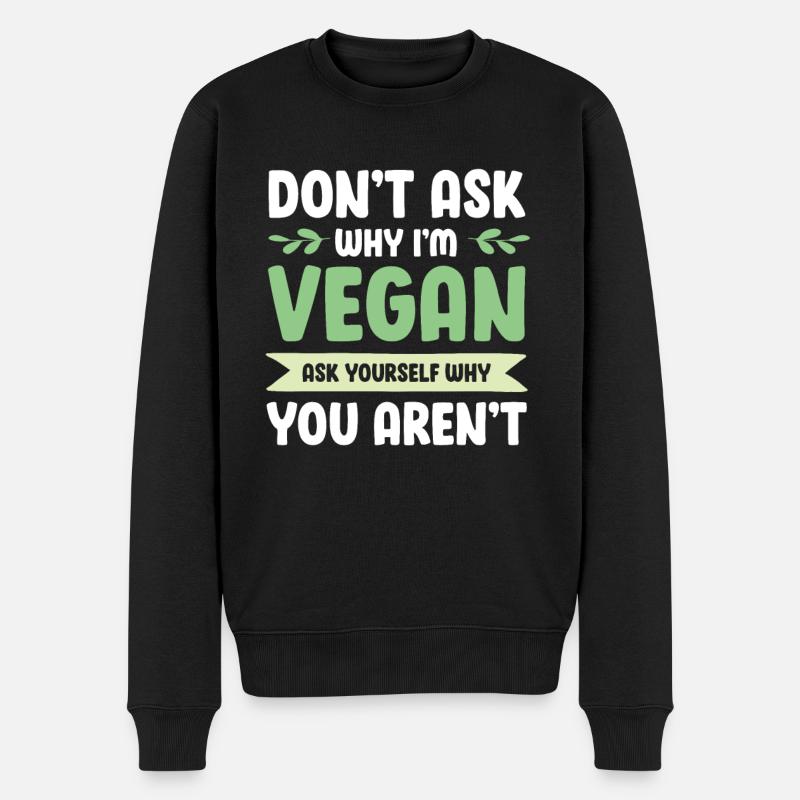 végétalien végétalien - Pull Premium bio Homme - noir