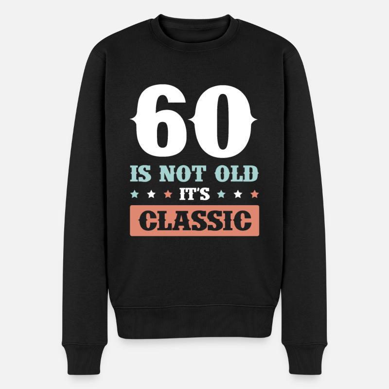 60 jahre nicht alt - Männer Premium Bio Pullover - Schwarz