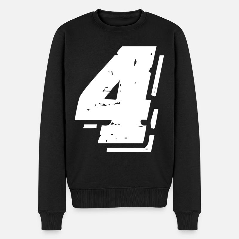 4 Symbole numérique - Pull Premium bio Homme - noir