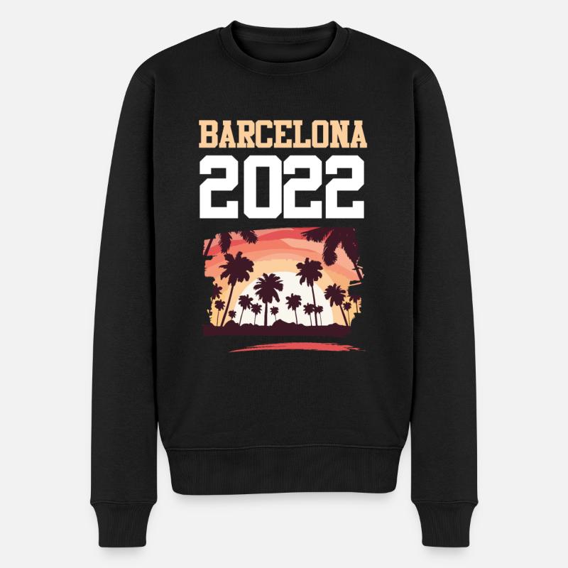 Barcelone 2022 - Pull Premium bio Homme - noir
