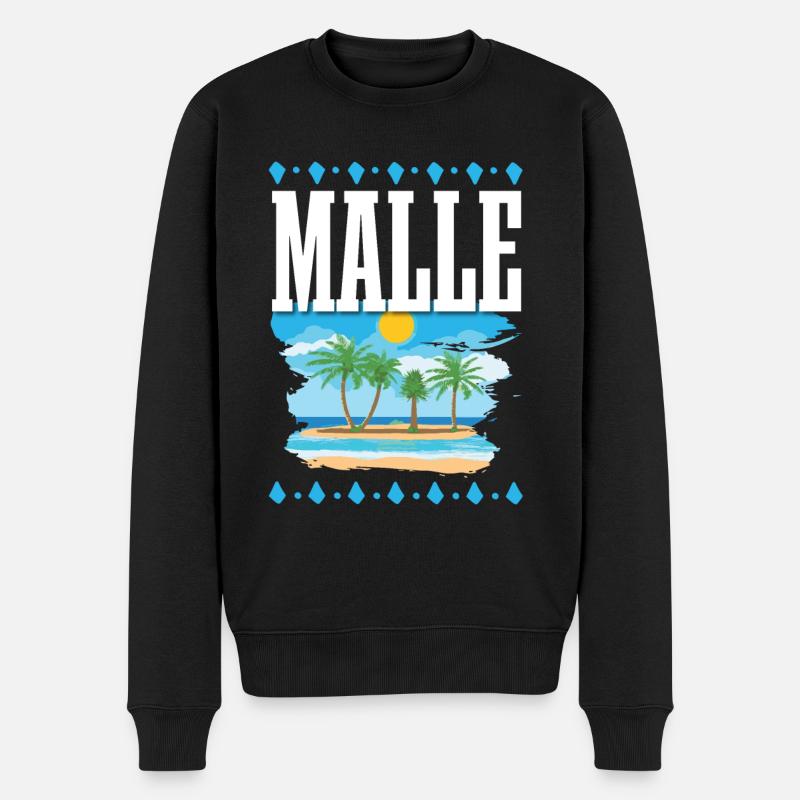 Malle - Männer Premium Bio Pullover - Schwarz