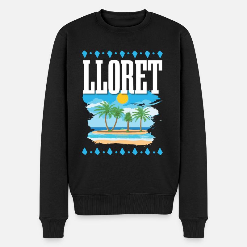 Lloret De Mar - Männer Premium Bio Pullover - Schwarz