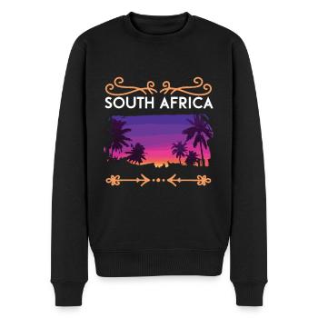 South Africa - Männer Premium Bio Pullover - Schwarz - Vorne - Nico (187cm)