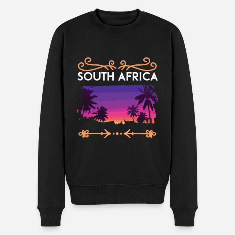 South Africa - Männer Premium Bio Pullover - Schwarz