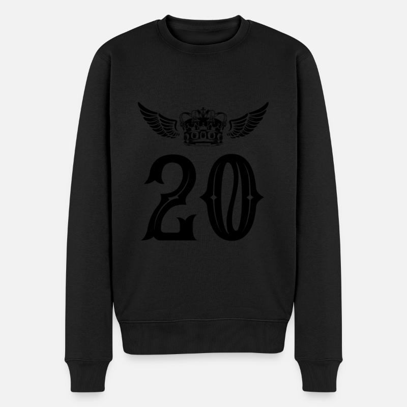 Couronne de 20 chiffres - Pull Premium bio Homme - noir