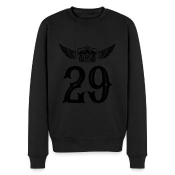 29 Zahl Krone - Männer Premium Bio Pullover - Schwarz - Vorne - Nico (187cm)