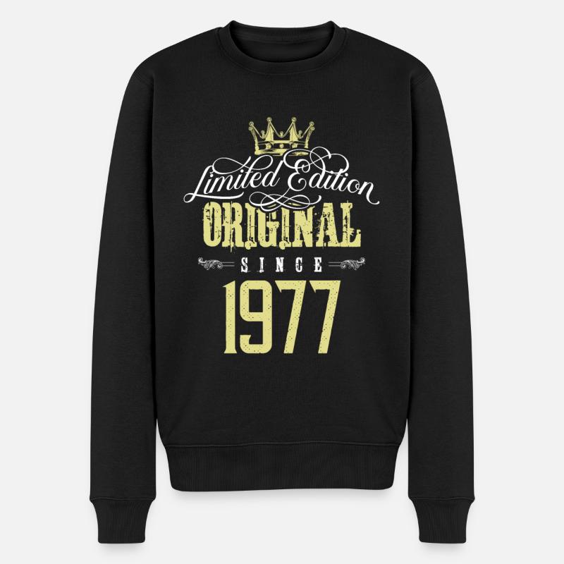 1977 limited edition - Männer Premium Bio Pullover - Schwarz