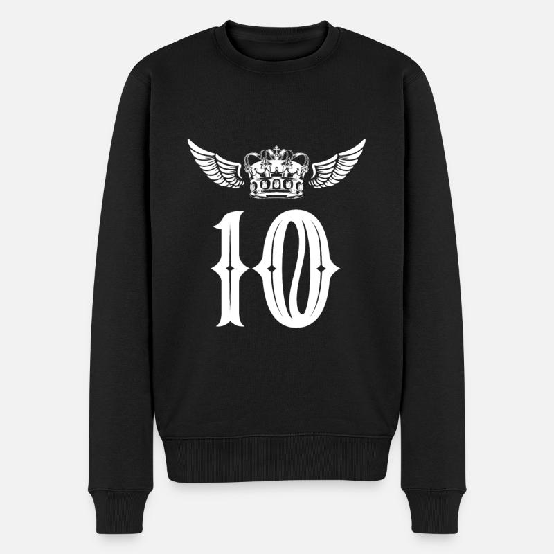 Couronne de 10 chiffres - Pull Premium bio Homme - noir