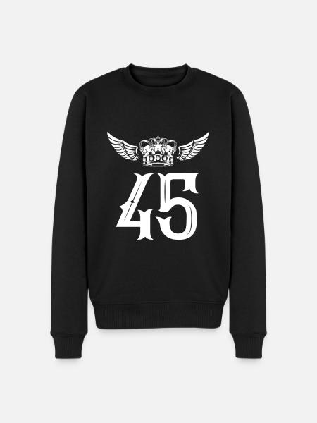 45 Couronne numérique - Pull Premium bio Homme - noir