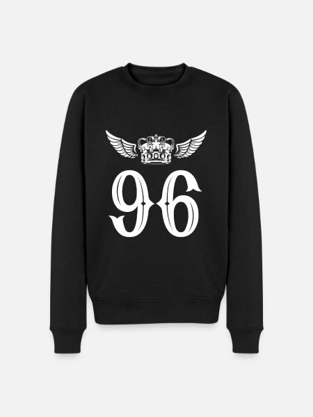 96 Number crown - Men's Premium Organic Jumper - black
