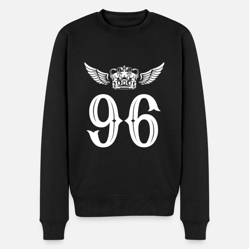 96 Couronne numérique - Pull Premium bio Homme - noir
