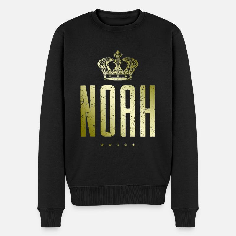 Noah - Männer Premium Bio Pullover - Schwarz