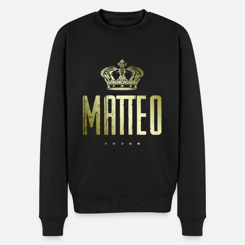 Matteo - Pull Premium bio Homme - noir