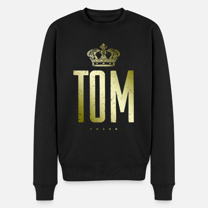 Tom - Männer Premium Bio Pullover - Schwarz