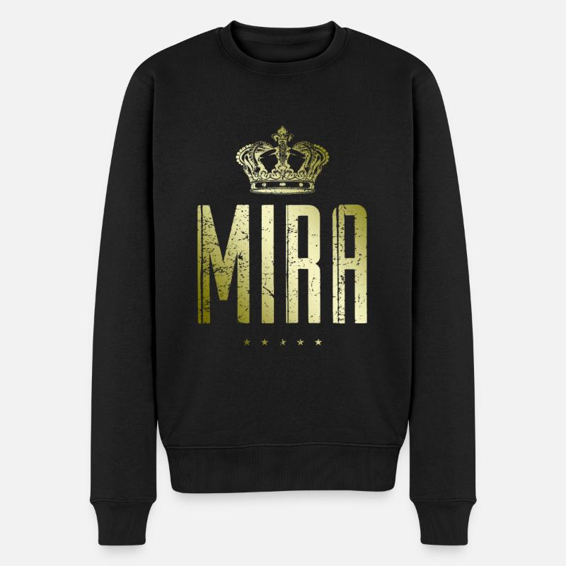 Mira - Männer Premium Bio Pullover - Schwarz