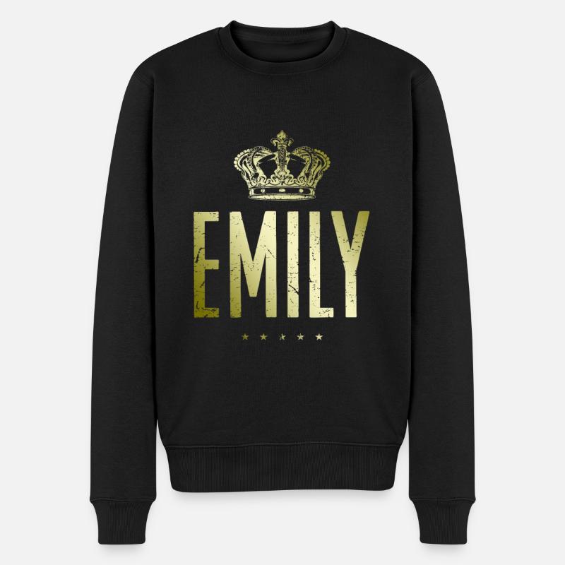 Emily - Männer Premium Bio Pullover - Schwarz