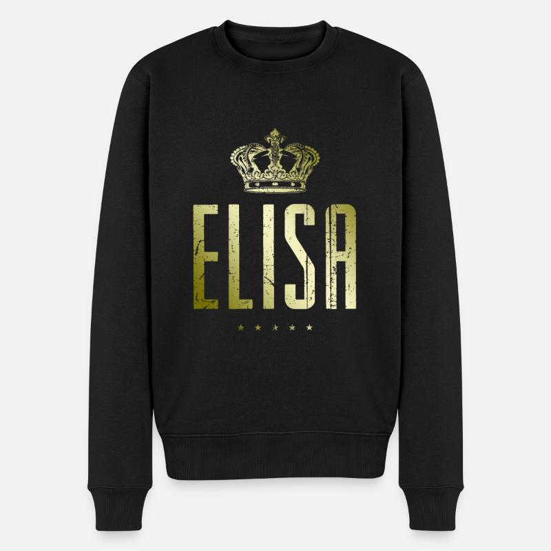 Elisa - Männer Premium Bio Pullover - Schwarz