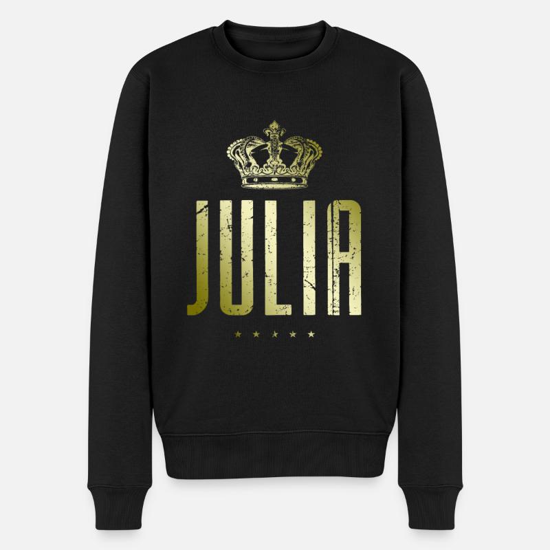 Julia - Männer Premium Bio Pullover - Schwarz