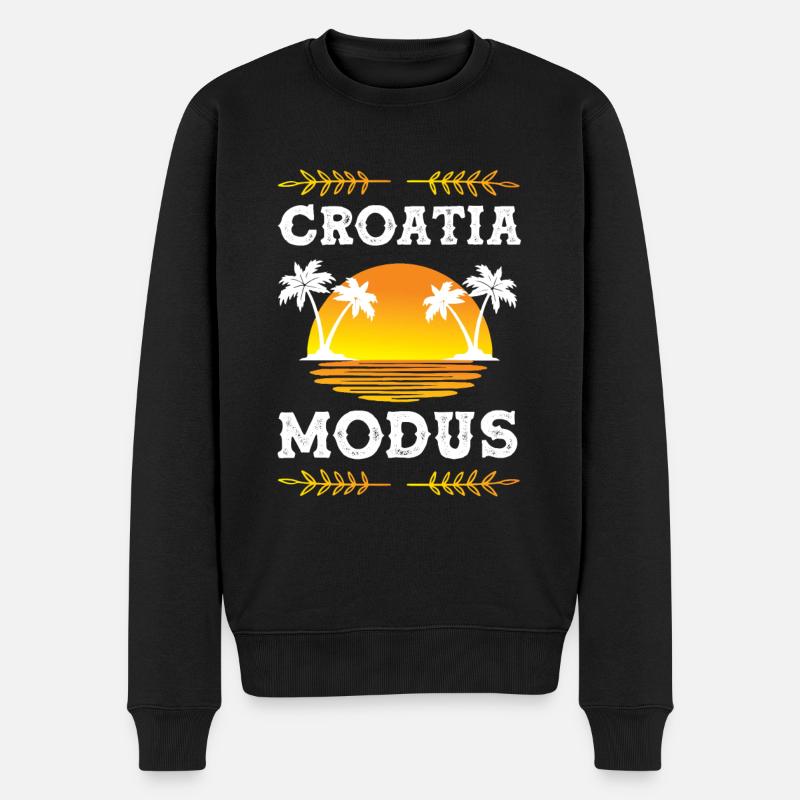 Mode Croatie - Pull Premium bio Homme - noir