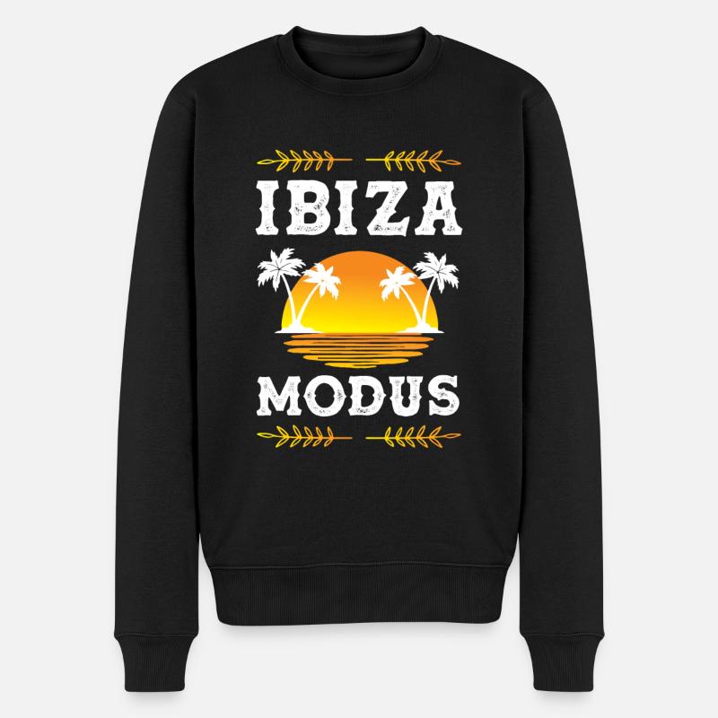 Ibiza Modus - Männer Premium Bio Pullover - Schwarz