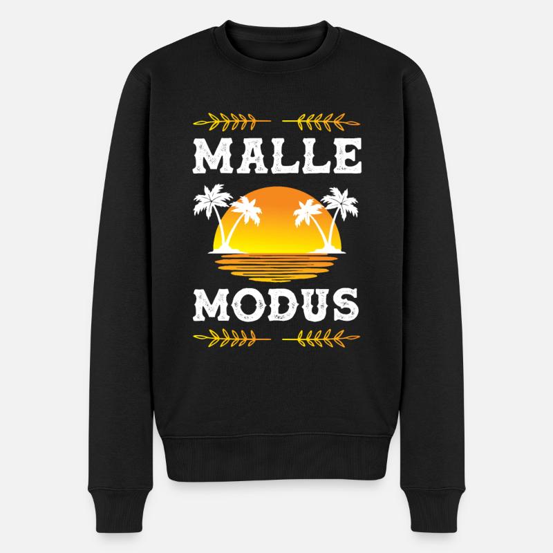 Malle Mode - Pull Premium bio Homme - noir