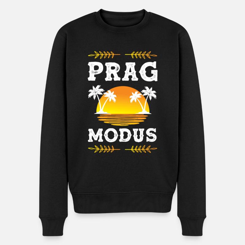 Prag Modus - Männer Premium Bio Pullover - Schwarz