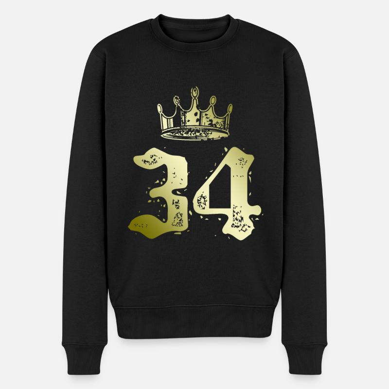 34 Couronne numérique - Pull Premium bio Homme - noir