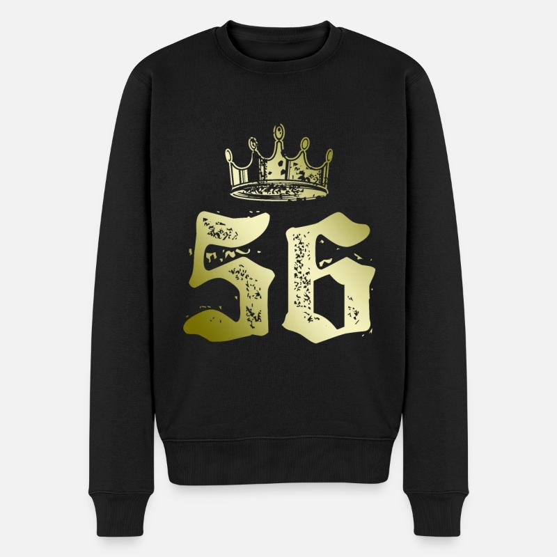 56 Couronne numérique - Pull Premium bio Homme - noir
