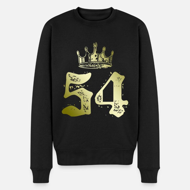 54 Couronne de numéros - Pull Premium bio Homme - noir