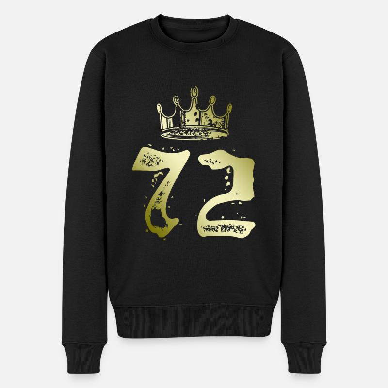 72 Couronne numérique - Pull Premium bio Homme - noir