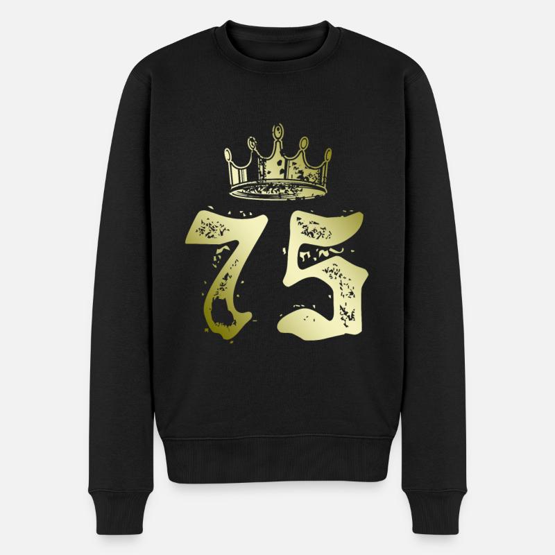 75 Couronne numérique - Pull Premium bio Homme - noir