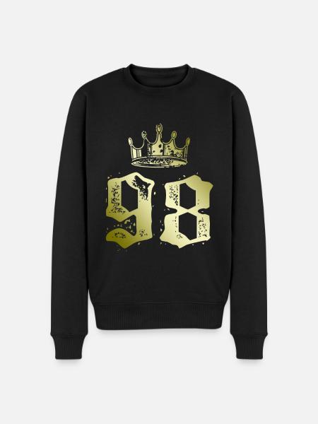 98 Couronne numérique - Pull Premium bio Homme - noir