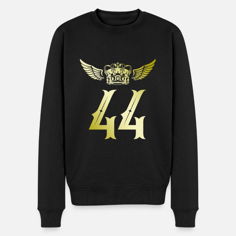 44 Couronne de numéros - Pull Premium bio Homme - noir