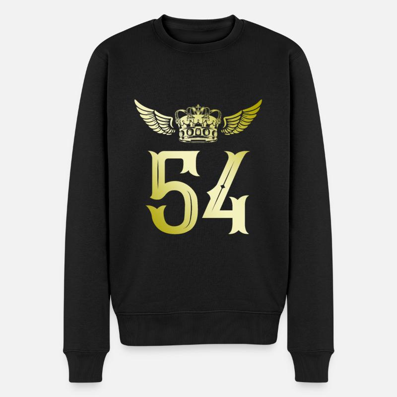 54 Couronne de numéros - Pull Premium bio Homme - noir