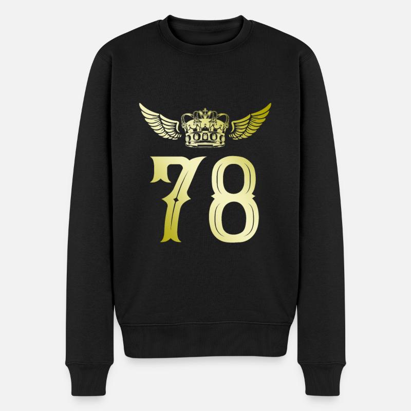 78 Couronne numérique - Pull Premium bio Homme - noir