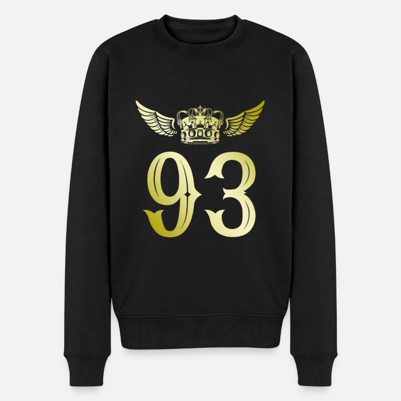 93 Couronne numérique - Pull Premium bio Homme - noir