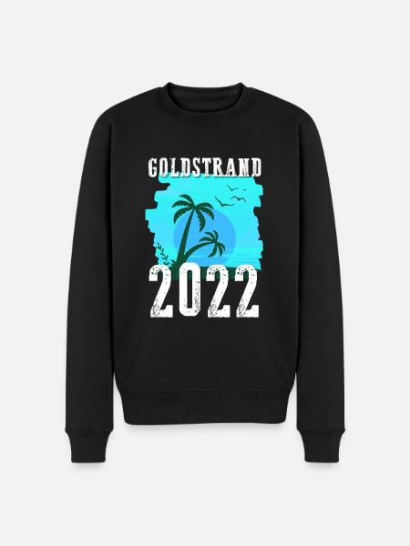 Golden Sands 2022 Palm Trees - Men's Premium Organic Jumper - black
